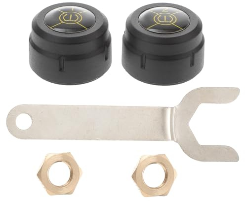 Alipis Tire Pressure Monitor for Motorbike with Anti- Function and Visual Audible Warning, Abs Material External Tpms System for Accurate Tyre Air Pressure Monitoring