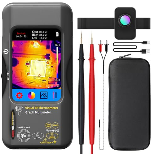 BSIDE SH7 Thermal Imaging Multimeter with Macro Lens and Touch Screen Thermal Camera 320X320 IR Imaging & 20000 Counts Digital Multimeter TRMS for Leaks PCB Electronics Automotive Industrial
