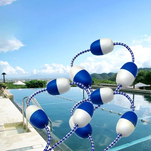 Sicherheitsseil für Schwimmbäder, Schwimmseil zum Unterteilen des Pools, Schwimmseil zum Trennen des Pools, Sicherheitsseil für den Pool, Poolteiler, hoher Auftrieb, geflochtenes Nylon(30.5m/100ft)