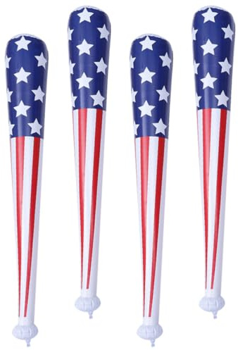 FOYTOKI 4 Mazze da Baseball Gonfiabili in Pvc per Feste a Tema, Premi di Carnevale e Bomboniere, Giocattoli Gonfiabili per Party Divertenti e Decorazioni Speciali