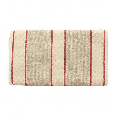 100% Cotton Traditional Terry Roller Towel - Red Stripe