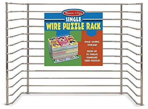 Melissa & Doug Alloy Steel Puzzle Storage Rack, Holds 12 Standard 9x12 Puzzles, 1 Unit, 2+ Years