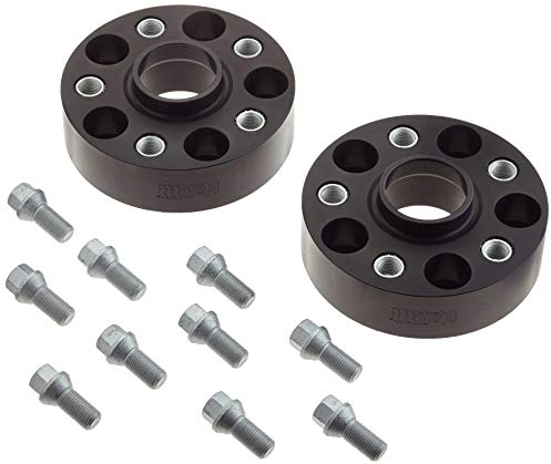 H&R DRA-System Spürverbreiterungsatz 80mm pro Achse - Lochkreis 5x112 - Mittenzentrierung 57,1mm - System M14x1,5 - kompatibel mit Audi/Ford/Bentley/Seat/Skoda/Volkswagen - Schwarz