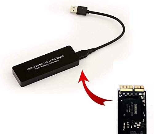 KALEA-INFORMATIQUE © - Convertisseur boitier pour SSD Mac 2013/2014 DE Type AHCI en 12+16 Broches vers USB 3.0 (USB3 GBps) - MD711 MD712 MD760 MD761 ME864 ME865 ME866 ME293 ME294 ME874 ...