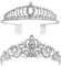 Vofler Tiaras und Kronen 2 Stück Kristall-Tiara Krone Kopfschmuck Strass Haarschmuck für Damen kleine Mädchen Braut Prinzessin Königin Geburtstag Hochzeit Festzug Abschlussball Party Silber