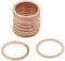 sourcing map 20Pcs 17mm Diámetro Interior Arandelas de Cobre Planas Junta de Sellado para Coche