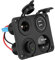 Schalter Panel, Fydun 4 Gang ON/OFF Kippschalter Panel Dual USB Ladegerät Stecksockel Wasserdichte Zigarettenanzünder Voltmeter für Auto Marine Boot Fahrzeuge LKW(Grünes Licht)