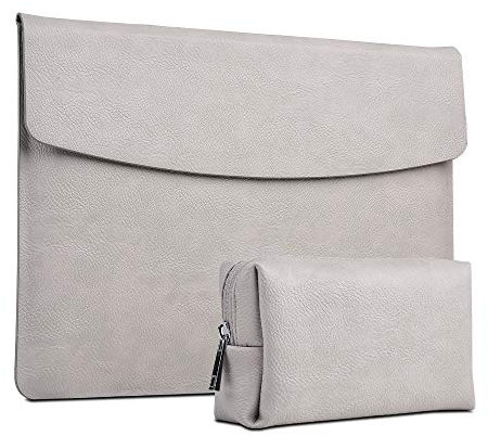 xisiciao, Surface Pro 11th/10/9/8/7/6/5/4/Pro X Étui pour tablette Microsoft 12-12,3-13 - Housse de transport imperméable ultra fine avec petit sac (palladium)