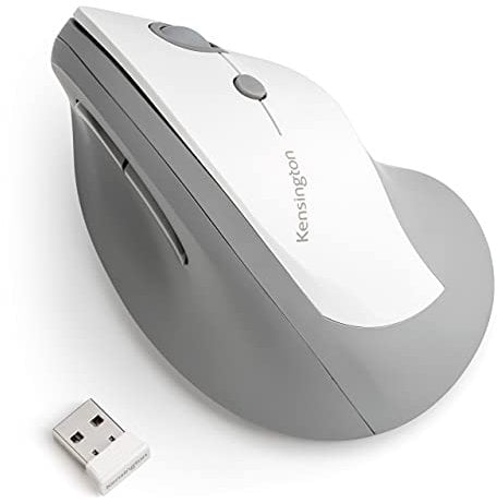 Kensington Pro Fit Ergo Vertical Wireless Mouse- Grey (K75520WW)