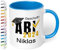 Tasse zum Abitur 2025: „ABI 2025 - Geschafft! Wunschname“ - Kaffeetasse mit Namen personalisiert - Geschenke zum Abitur, Abschlussgeschenk, Geschenk zur bestandenen Prüfung, Cambridge Blau