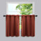 Terrakottafarbene kurze Vorhänge für Küche, 2 Paneele, Stangentasche, Thermo-Lichtblock, Verdunkelungsvorhang, für kleine Fenster, Schlafzimmer, Badezimmer, Wohnmobil, 86,4 cm lang, 76,2 cm lang