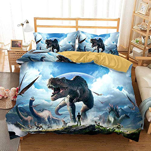 The Ark Survival Evolution Bettwäsche-Set Bettbezug Mit Reißverschluss Für Mann Frau, Mikrofaser Weich Bügelfrei (Einzel (135x200cm),Arche 04)