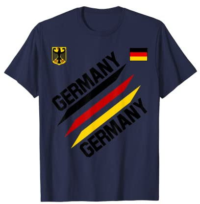 Deutschland Fußball Trikot Fußball Reise Retro Deutschland T-Shirt