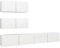 vidaXL TV Schrank Set 4-TLG. Wohnwand Schrankwand Anbauwand TV Möbel Wandschrank Hängeschrank Lowboard HiFi-Schrank Fernsehschrank Weiß Holzwerkstoff