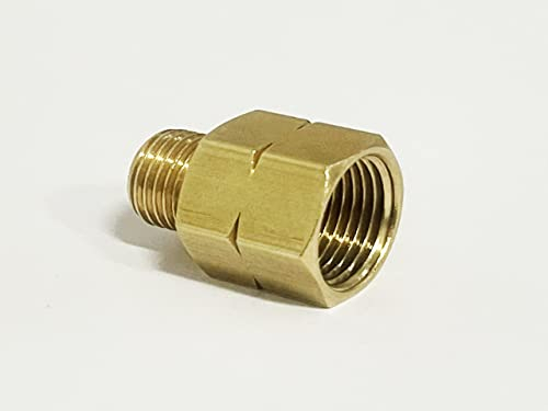 Raccordo di giunzione IG 3/8 sinistro x AG 1/4 sinistro riduttore gas adattatore in ottone per tubo del gas 1/4, fornello a gas
