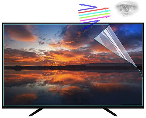 JANEFLY 32-75 Inch Blue Light TV Screen Protector, Matte Monitor Film Anti Glare Filter, Reduces Eye Fatigue, for Samsung Sony Sharp Hisense LG etc / 42in 917x516mm