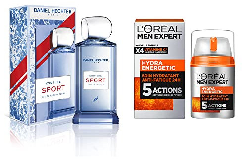 DANIEL HECHTER Coffret Cadeau Homme - Daniel Hechter Eau de Parfum Couture Sport + Un Soin Hydratant Anti-Fatigue 24H