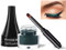 Go Ho Cream Green Eyeliner Gel Pot with Brush,Cream Eyeliner Makeup,Smooth High Pigmented Matte Eye Makeup Gel Eye Liner Pot,207 Green