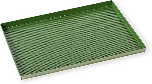 Silicon-Tech| Teglia da forno 40x30cm bordo 2 cm| alluminio forato| antiaderente rivestimento Resifood ideale per crostatine, frolle, dolci.