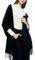 Gragengs Pashmina Schals und Wraps Schals für Damen Hochzeit Party Winter Warme Lange Solid Color,Schwarz
