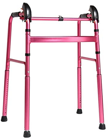 WANWEN Gehhilfe für Senioren Leichte Faltbare Gehhilfe für ältere Menschen ohne Räder, verstellbare Armlehne für ältere Menschen (Aluminiumlegierung) (Rot) Little Surprise