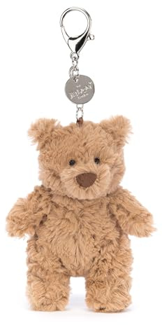 Jellycat Bartholomew Bear Bag Charm - L: 5 cm x l: 6 cm x h: 12 cm