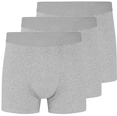 Almonu - Organic Cotton - Retro Short/Pant - Webgummibund - 3er Pack (XL Grau Melange)