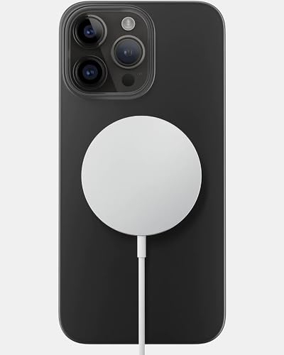 NOMAD Super Slim Case | für iPhone 15 Pro | extra dünne Schutzhülle | Kratzfest | Semitransparent und matt | Carbide