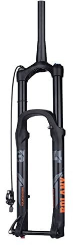 HedcO 27.5 29 Inch Air Suspension Fork Rebound Adjust Travel 175mm 1-1/2 Tapered Tube Mountain Bike Front Forks Boost Thru Axle 15 * 110mm Magnesium +Aluminum Alloy (Black 29)