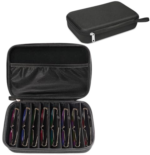 Bukere Travel Sunglasses Organizer Case Adjustable Slot For Multiple Eyeglasses Hard-shell Portable Storage Box for Men Women