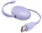 Baseus USB C auf USB C Kabel Rollbar, 60W 1m Mini Einziehbar Schnellladekabel, USB C Ladekabel für iPhone 16 15 14 Pro, Samsung Galaxy S25 S24 Ultra, MacBook, iPad Pro, Tragbar Leicht zu Verstauen
