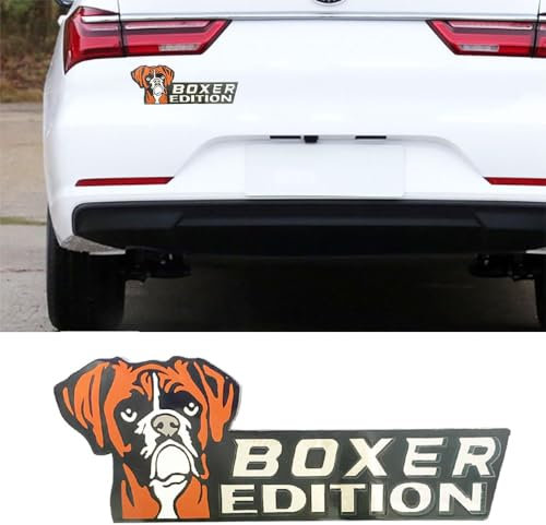 Lusebiy Hunde-Edition, Auto-Abzeichen, Laserschnitt, Auto-Emblem, 3D-Auto-Abzeichen, Auto-Aufkleber, lustige Tierdekoration, Autozubehör, Geschenke für Auto, LKW, Wohnmobil, Boot, Außendekoration