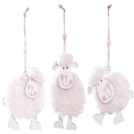 TOPPERFUN 3stücke Osterdeko Niedliche Schaf- Aus Filz Für Stilvolle Home Und Festtagsdekoration Leicht Und Langlebig Für Ostern Und Kreative Bastelideen