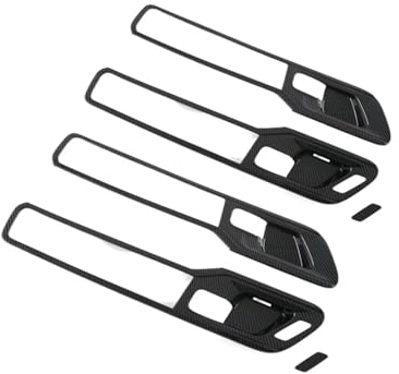 Innenbereich Aufkleber ABS Carbon Korn Inneren Türgriff Panel Rahmen Abckung Borte Für Dodge Für Ram 1500 Für TRX 2022 2023 Auto Styling Pickup Zubehör Dekorative Aufkleber