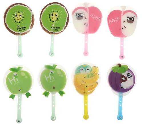 RORPOIR 8piezas Ventilador De Mano Temática Frutal Ventilador Creativo para Verano Adorno Portátil y Decorativo