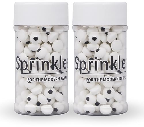 Lukinuo Small Candy Eyeballs Edible Eyes Cake Cupcake ToppersHalloween Sprinkles Candy Cookie Eyes zum Dekorieren Augen Sprinkles Halloween Weihnachten Backen Keks Dekorationen - 6 Oz
