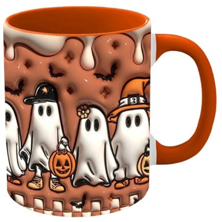 Tazza di Halloween con fantasma, tazza da caffè in ceramica per cucina, casa