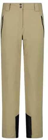 CMP Pantaloni Donna Stretch da Sci in Velluto Corduroy, Waterproof 20.000 (Beige (Sesamo), M)