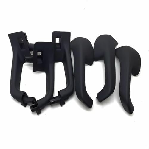 Feoosvx Türgriff Innen Rechts Für VW Für Golf 5 Für GTi MK5 Für Jetta MK5 Schwarz Farbe Innen Tür Griff Halte Abdeckung Set Auto Türgriff Innen(6 pcs)