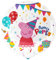 BeenSmile, Luftballons Geburtstag Peppa Pig, Geburtstagsdeko Mädchen und junge, Heliumballon auch für Luft geeignet, sehr widerstandsfähiges material, 46 Cm