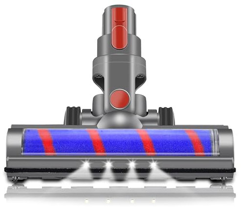 Italdos Bürste kompatibel für Dyson V7 V8 V10 V11 V15 Motorisierte weiche Rolle für Parkett, Fliesen, Hartböden und integriertes Licht