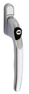 uPVC Universal Window Handle Inline Locking Espag Double Glazing Chrome 35mm