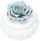 Healeved 1 Pièce boîte à bijoux en céramique souvenir stockage de bijoux boîtes décoratives enfants artisanat Mariage Porcelaine boîtes de décoration boîtes de rangement décoratives Bleu