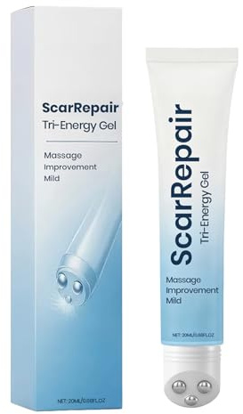 Narbencreme mit Massage-Roller, 20ml Narben Pflege Gel, Narbensalbe für Schöne Haut, Macht Frische und Alte Narben Geschmeidiger und Glatter, Verbessert Erscheinungsbild Haut