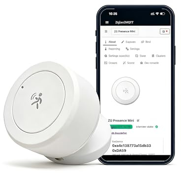 Haozee Zigbee 24G mmWave Radar-Präsenzsensor – Benötigt Zigbee-Hub | batteriebetrieben, ultrakompakt, kompatibel mit Home Assistant Zigbee2mqtt