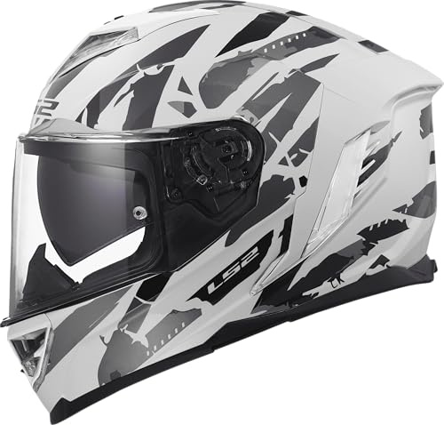 LS2, Integraler Motorradhelm STORM III KAOS White Grey, 3XL