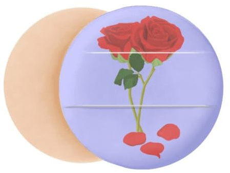 May Yellow Rose Valentines Day Air Cushion Makeup Foundation Sponge Powder Puff