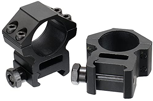 UTG Erwachsene Befestigungsschellen Für Optiken M Montage Halsketten mit Durchmesser 25, 4 Pair, schwarz, One Size, RGWM-25M4