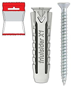 Friulsider Universaldübel Nylon C/Schrauben Spanplatten Gips verzinkt