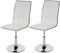 Mendler 2er-Set Esszimmerstuhl HWC-C41, Stuhl Küchenstuhl, höhenverstellbar drehbar, Kunstleder FSC®-Zertifiziert - weiß